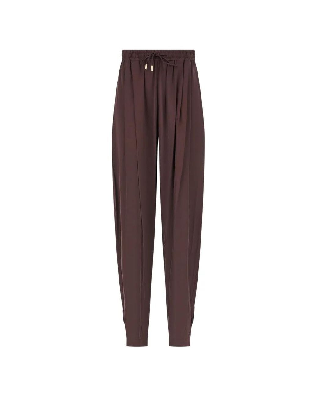 Danamé Purple Sana Drawstring-Waist Pleated Trousers