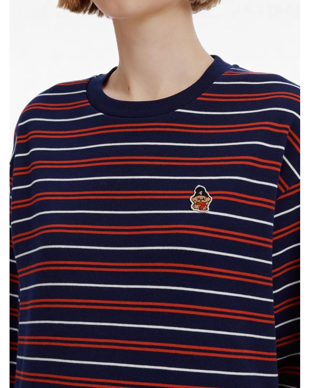 Chocoolate Blue Striped Long-Sleeve T-Shirt