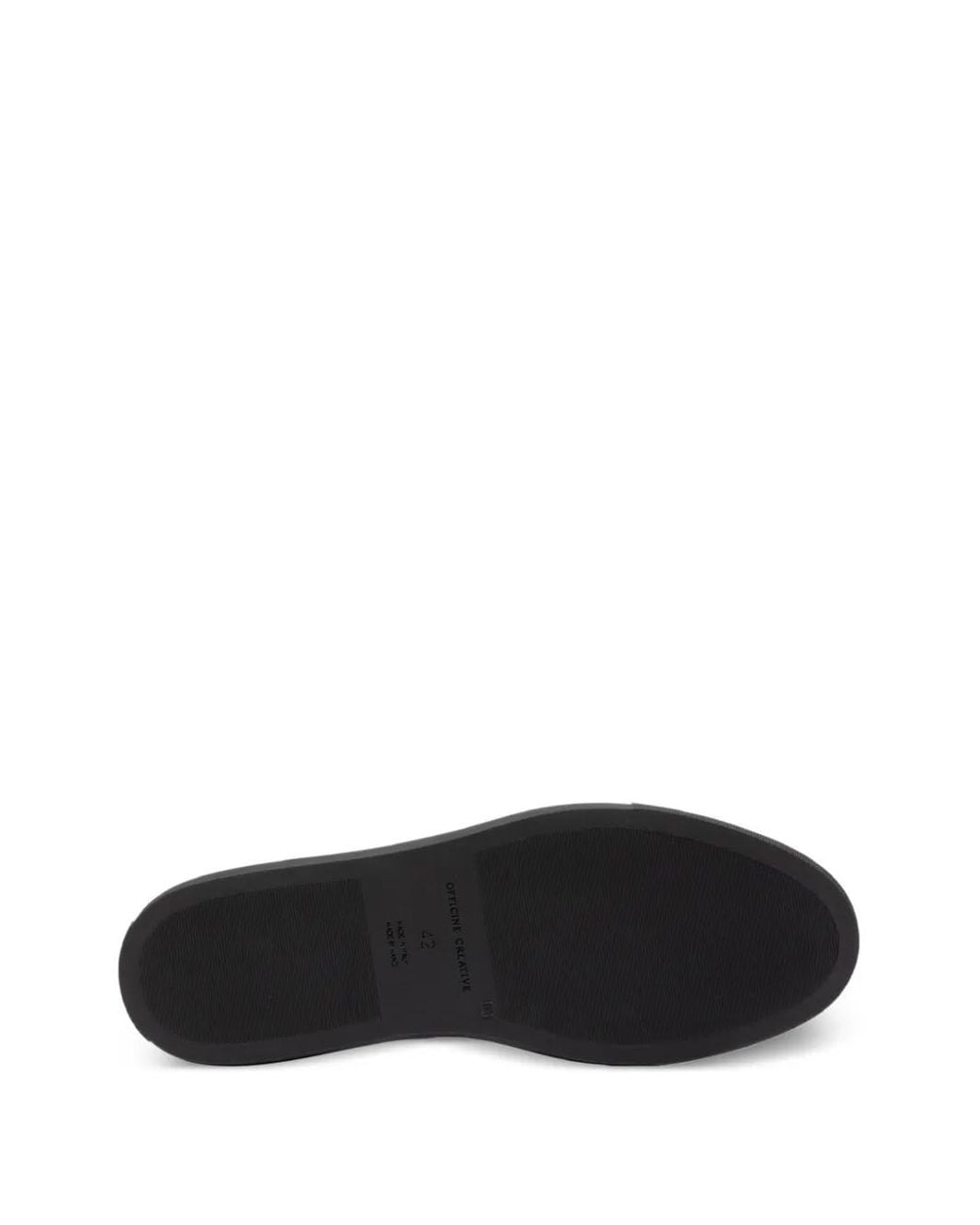 Officine Creative Black Sisso 001 Panelled Leather Sneakers for men