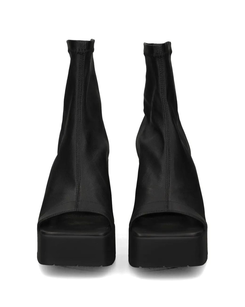 Vic Matié Black Cut-Out Wedge Sandals