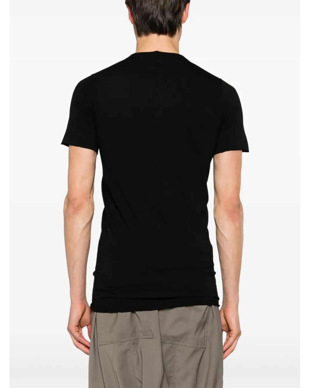 Rick Owens Black Basic Organic Cotton T-Shirt for men