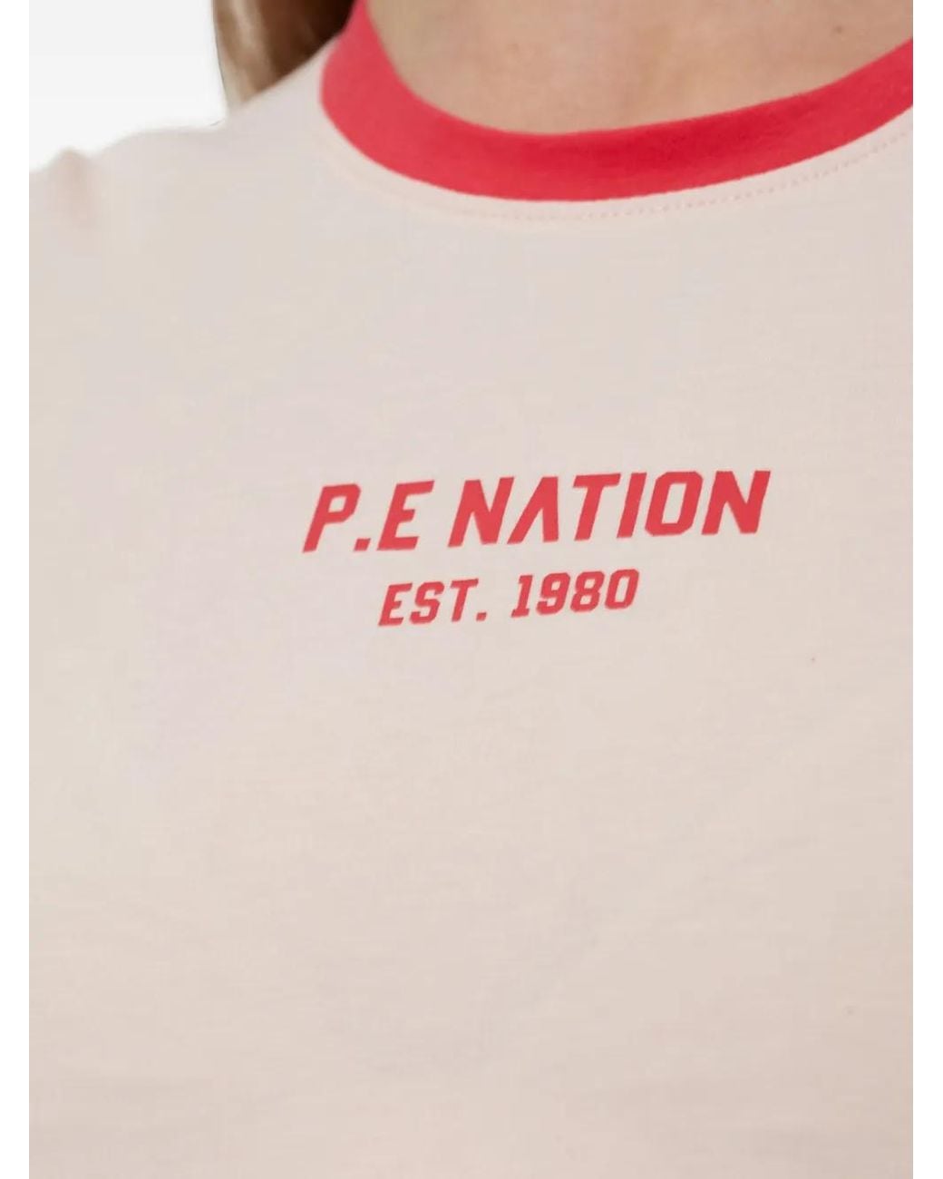 P.E Nation Pink T-Shirt Reveal À Logo Imprimé