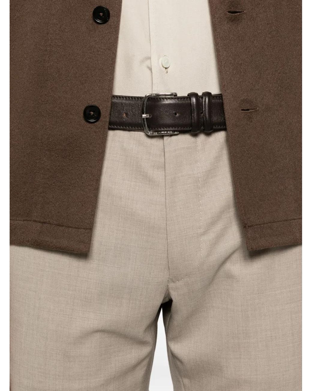 Incotex White Buttoned Trousers for men