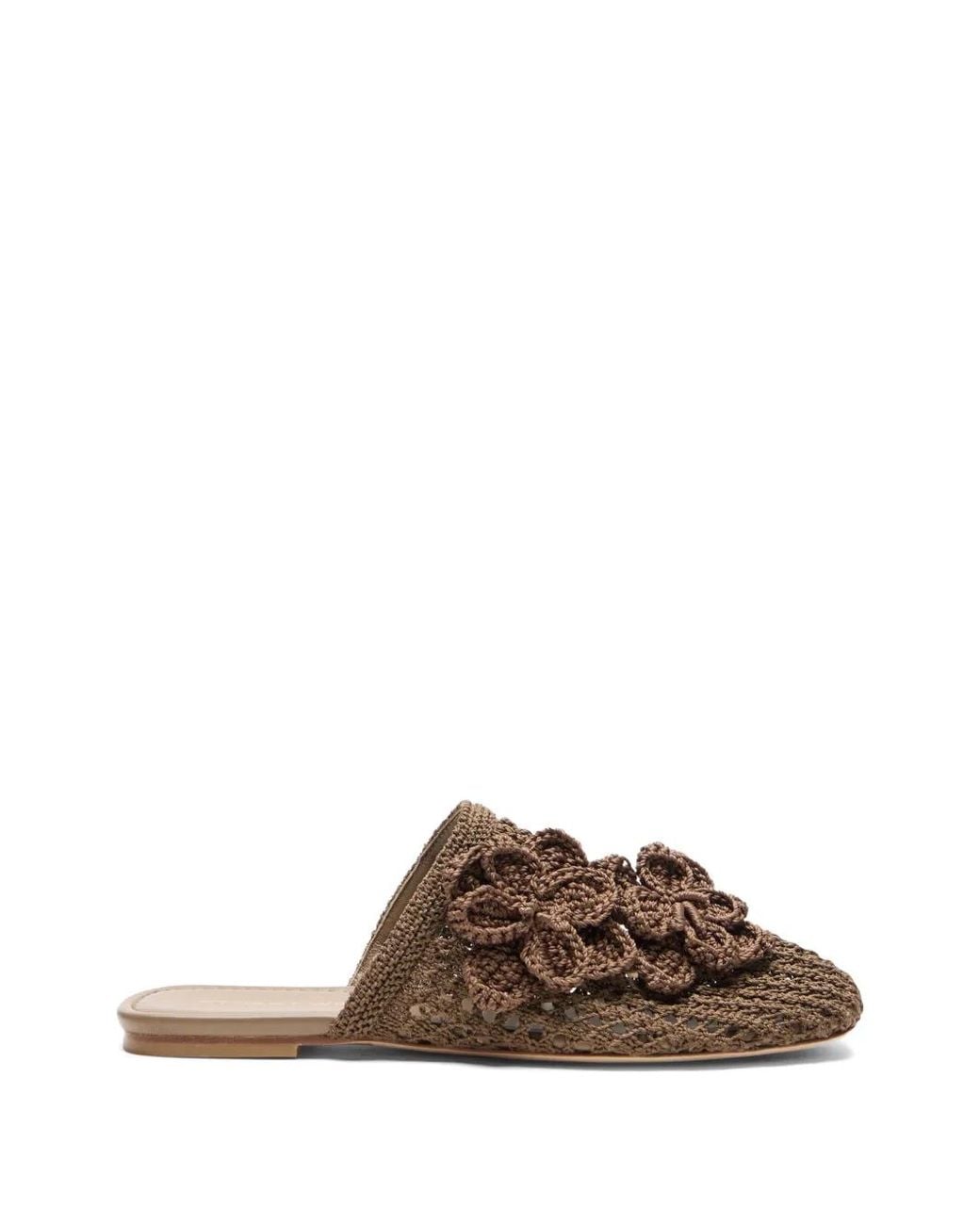Stuart Weitzman Brown Mules Lotus