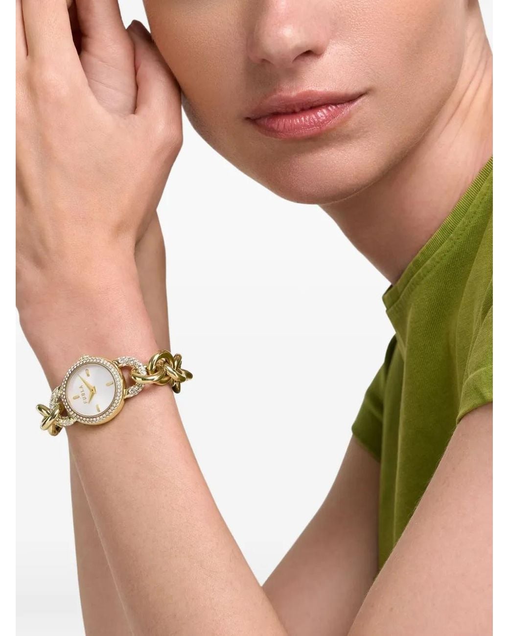 Furla Metallic Crystals 30Mm Watch