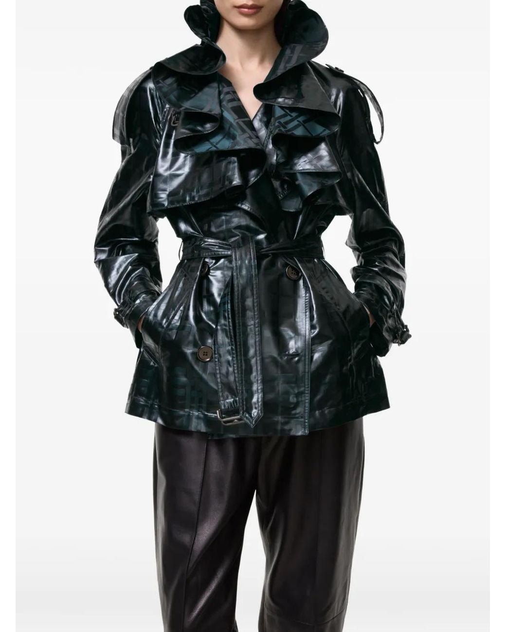 Burberry Black Check-Pattern Jacket