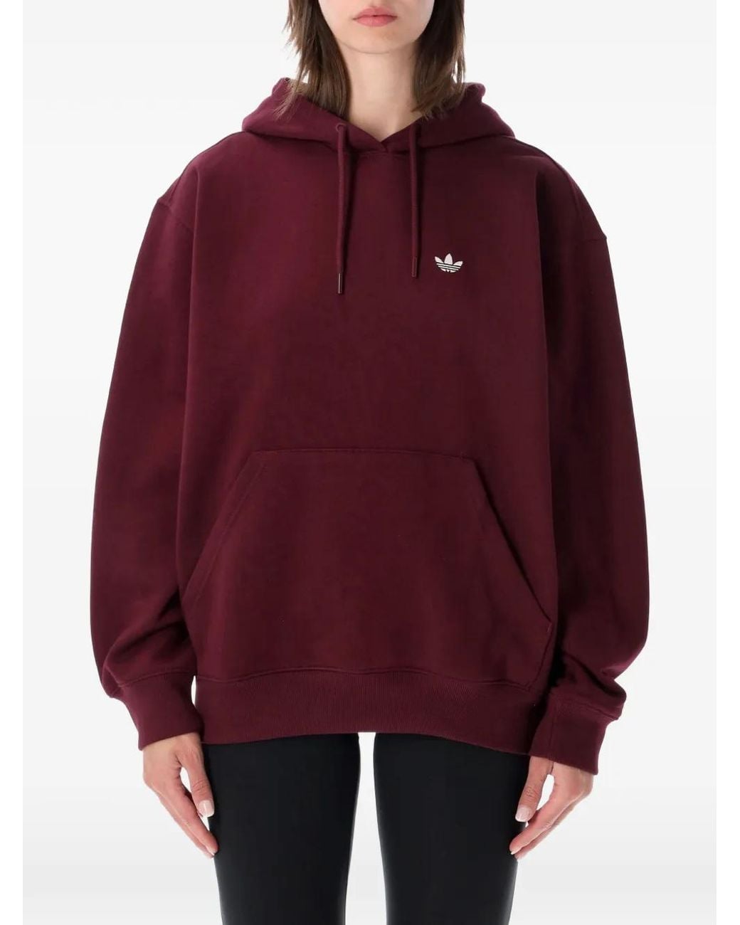 Adidas Logo-Embroidered Pouch-Pocket Hoodie