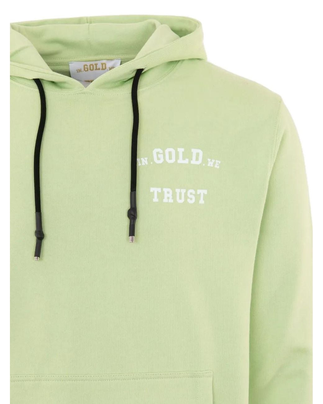 In Gold We Trust Green The Notorious Logo-Print Hoodie for men