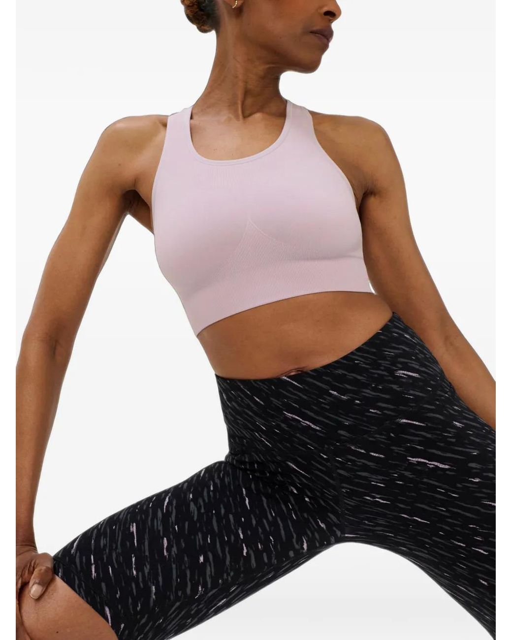 Sweaty Betty Pink Stamina Ribbed Racerback Sports Bra