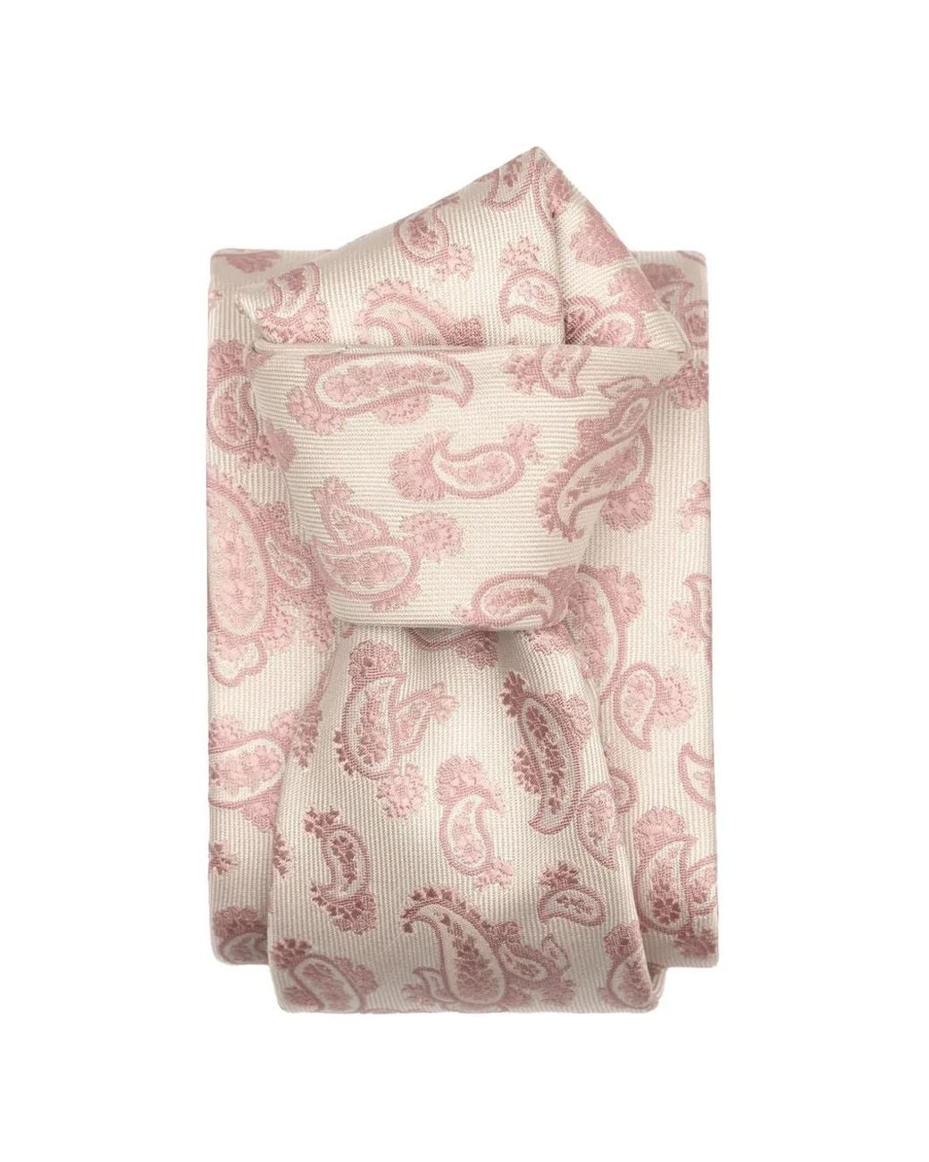 Elizabetta Pink Cravate Colombo À Motif Cachemire En Jacquard for men