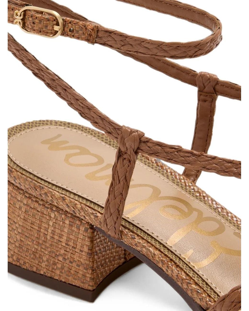 Sam Edelman Brown Sandales Fletcher En Raphia Tressé