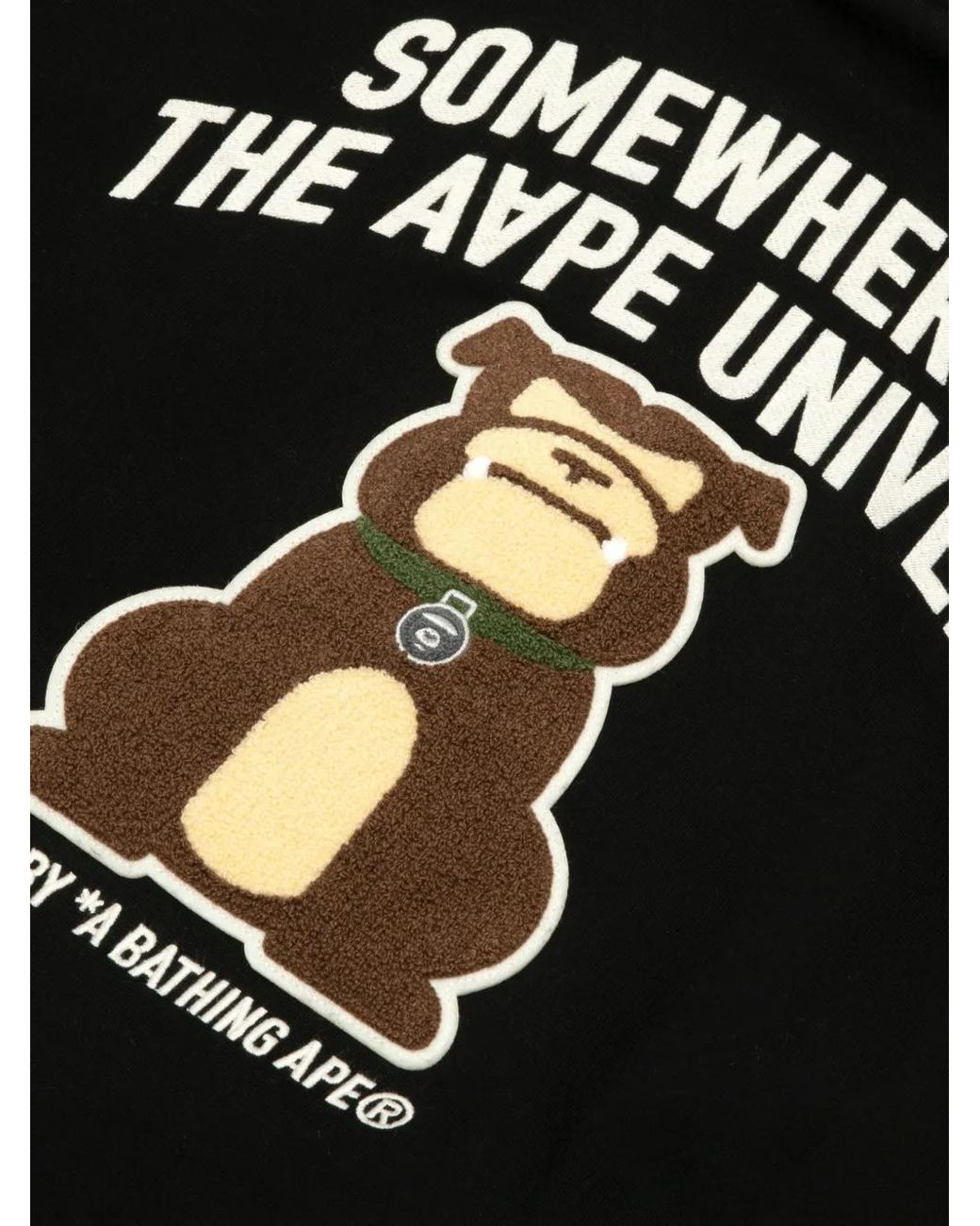 Aape By A Bathing Ape Black Aaper Logo-Embroidered Sweater for men