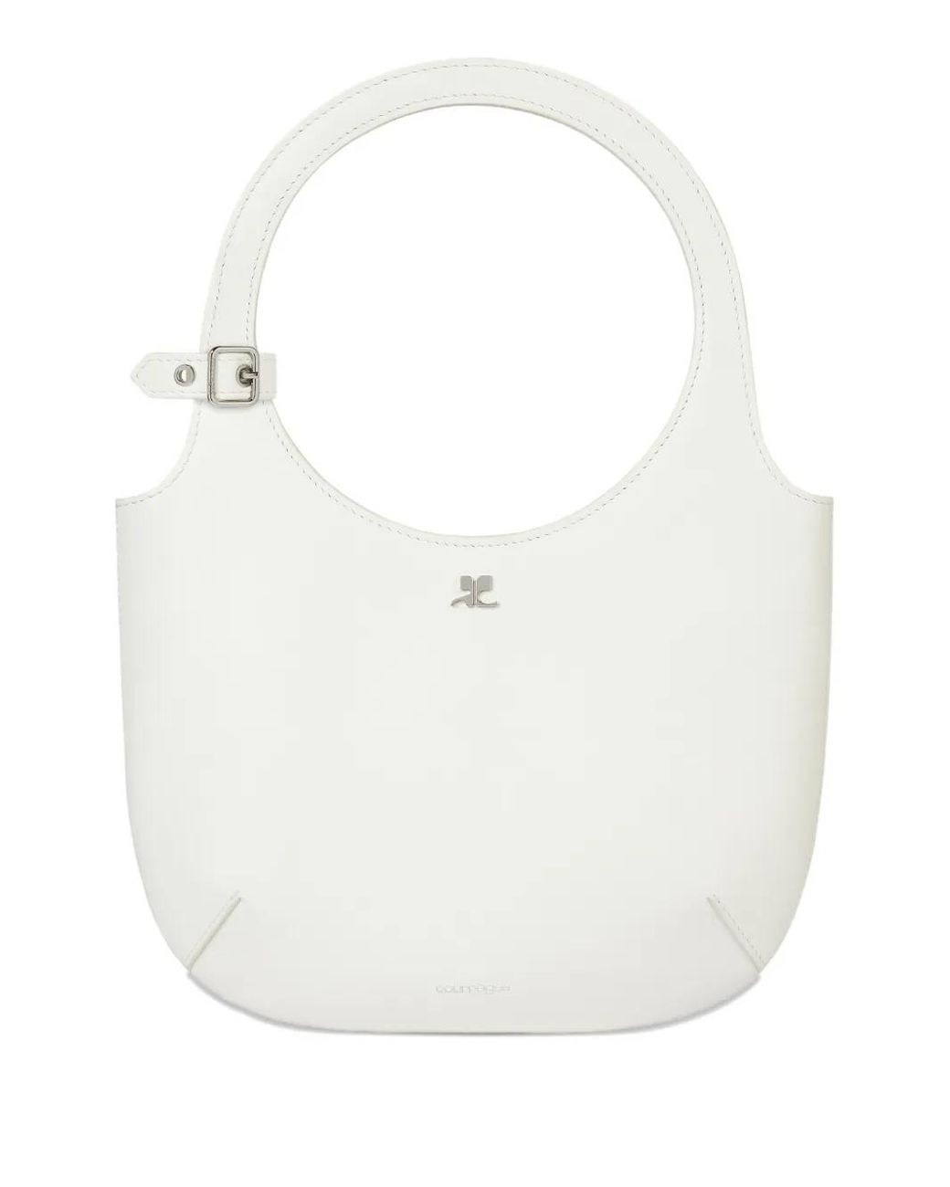 Courreges White Holy Half-Moon Handbag