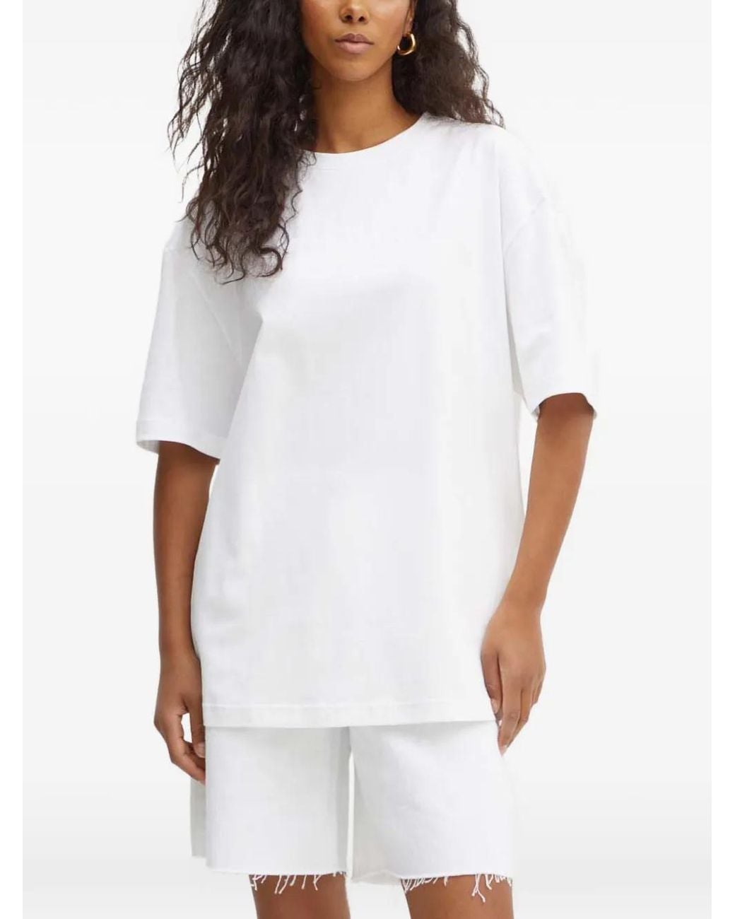 Miss Sixty White Logo-Embossed T-Shirt
