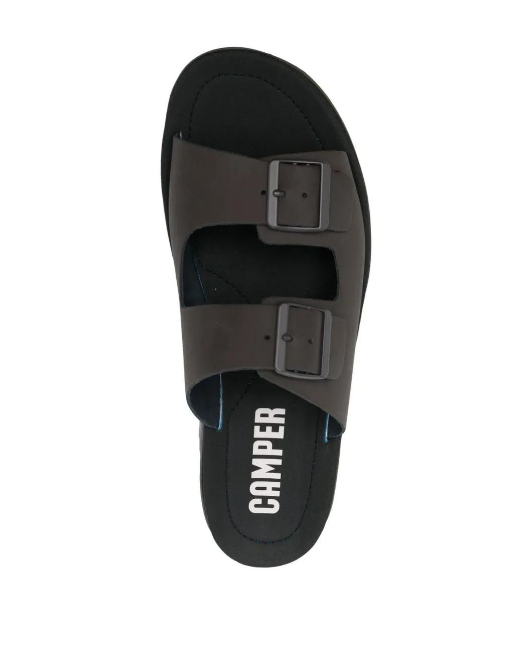 Camper Black Oruga Buckled Sandals for men