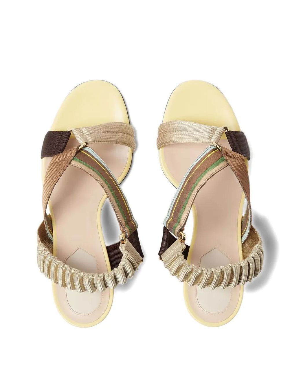 Fendi Metallic Iconic Colibrì Sandals
