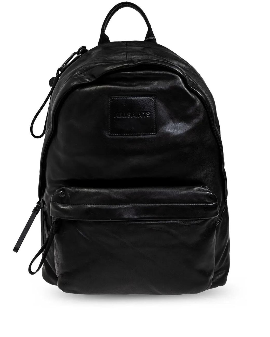 AllSaints Black Carabiner Backpack for men