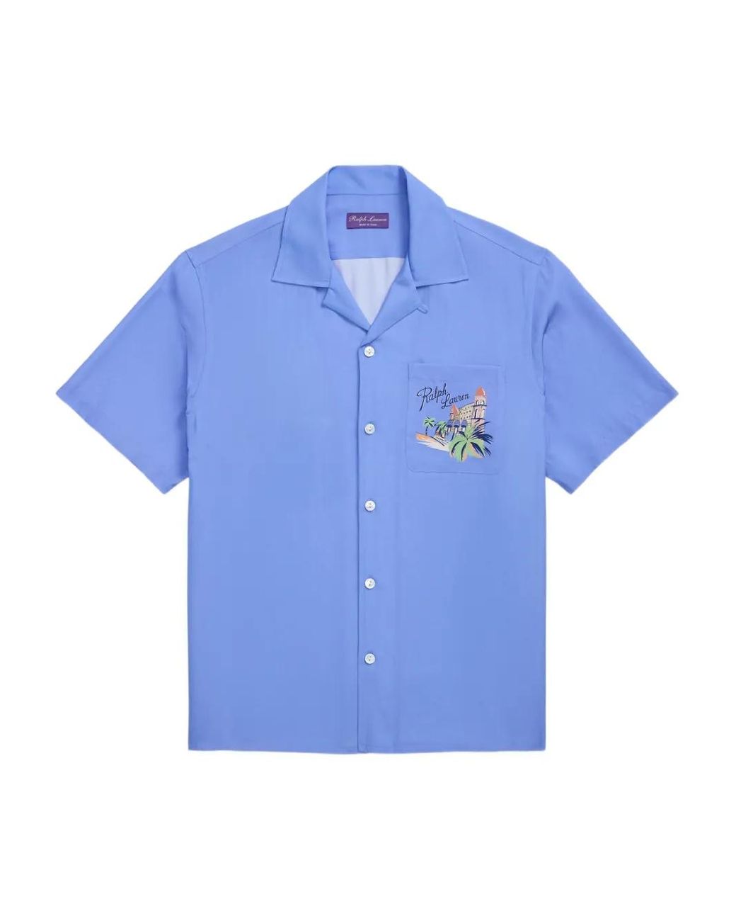 Ralph Lauren Blue Logo-Print Shirt for men