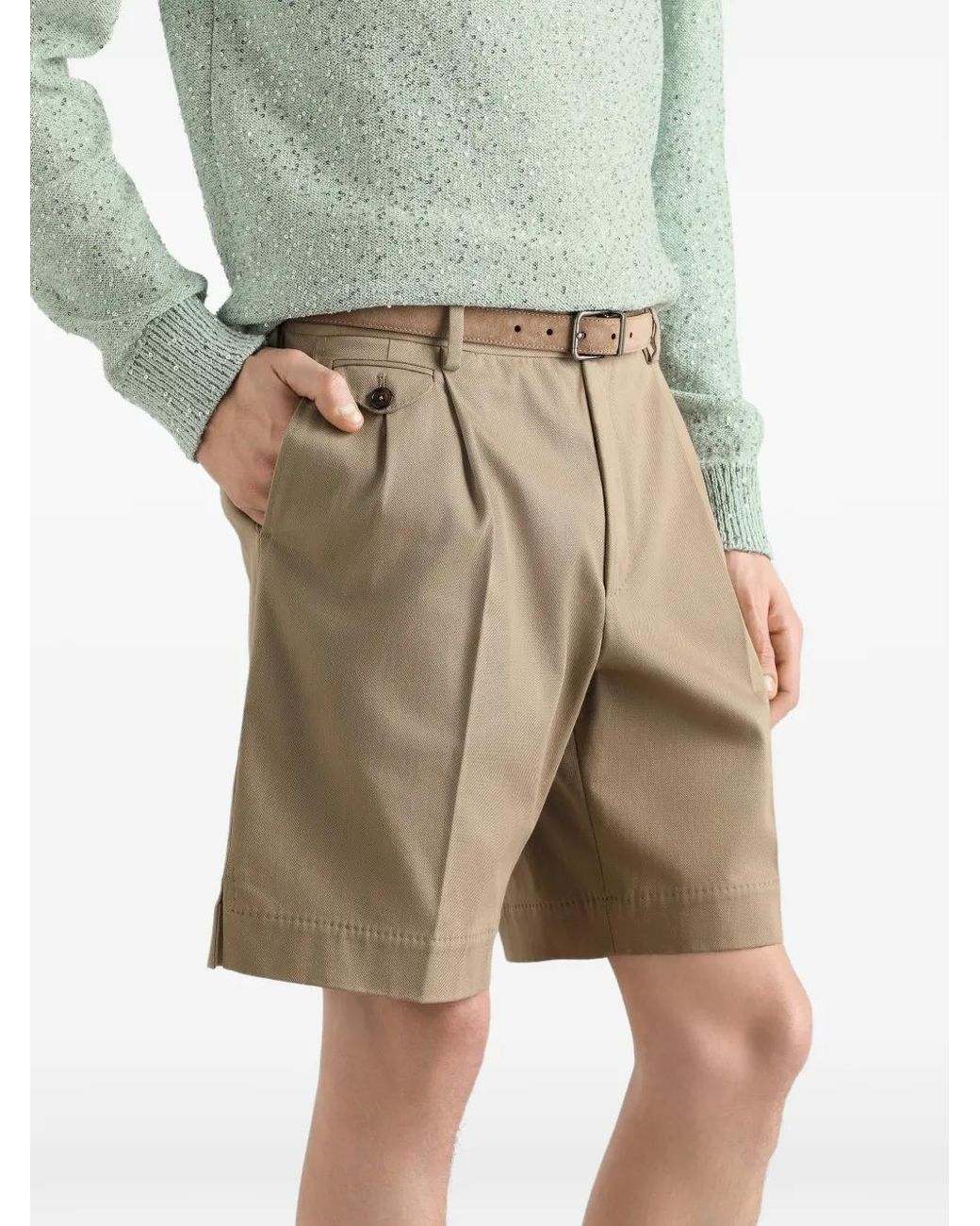 Dolce & Gabbana White Dolce & Gabbana Cotton Bermuda Shorts for men