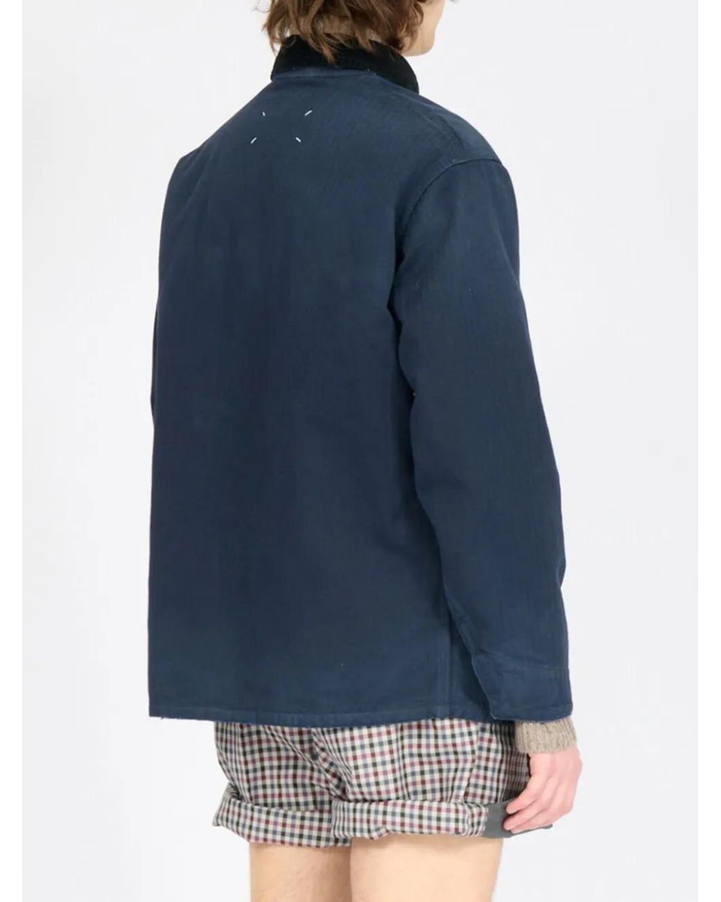 Maison Margiela Blue Cotton Jacket for men
