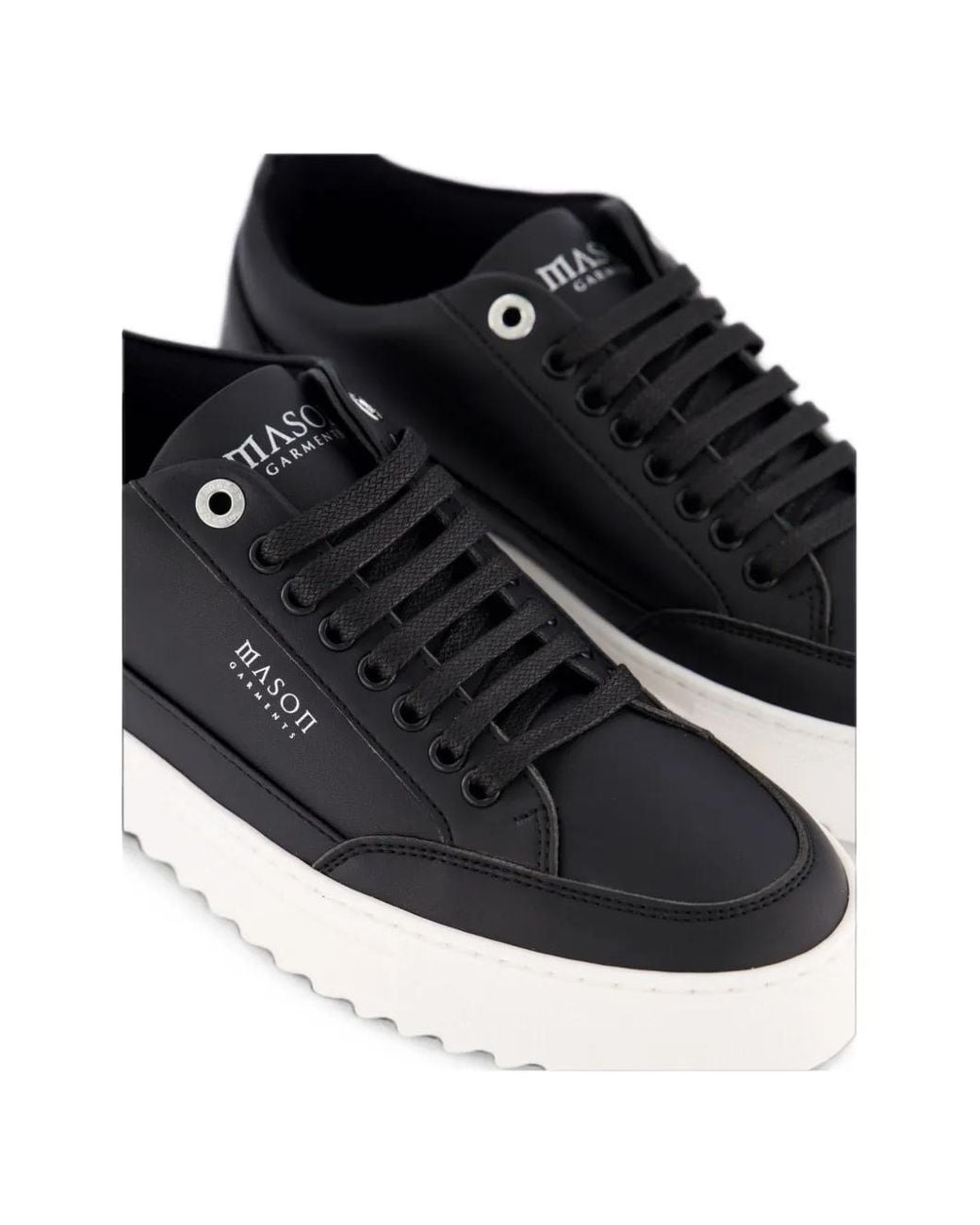 Mason's Black Tia Nuovo Leather Low-Top Sneakers for men