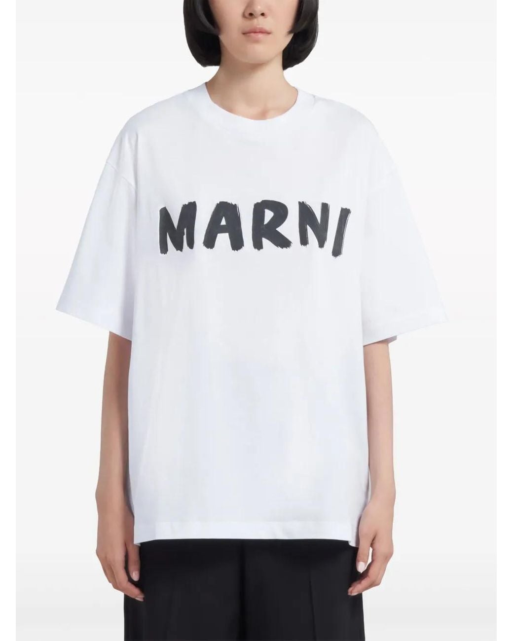 Marni White T-Shirt With Print