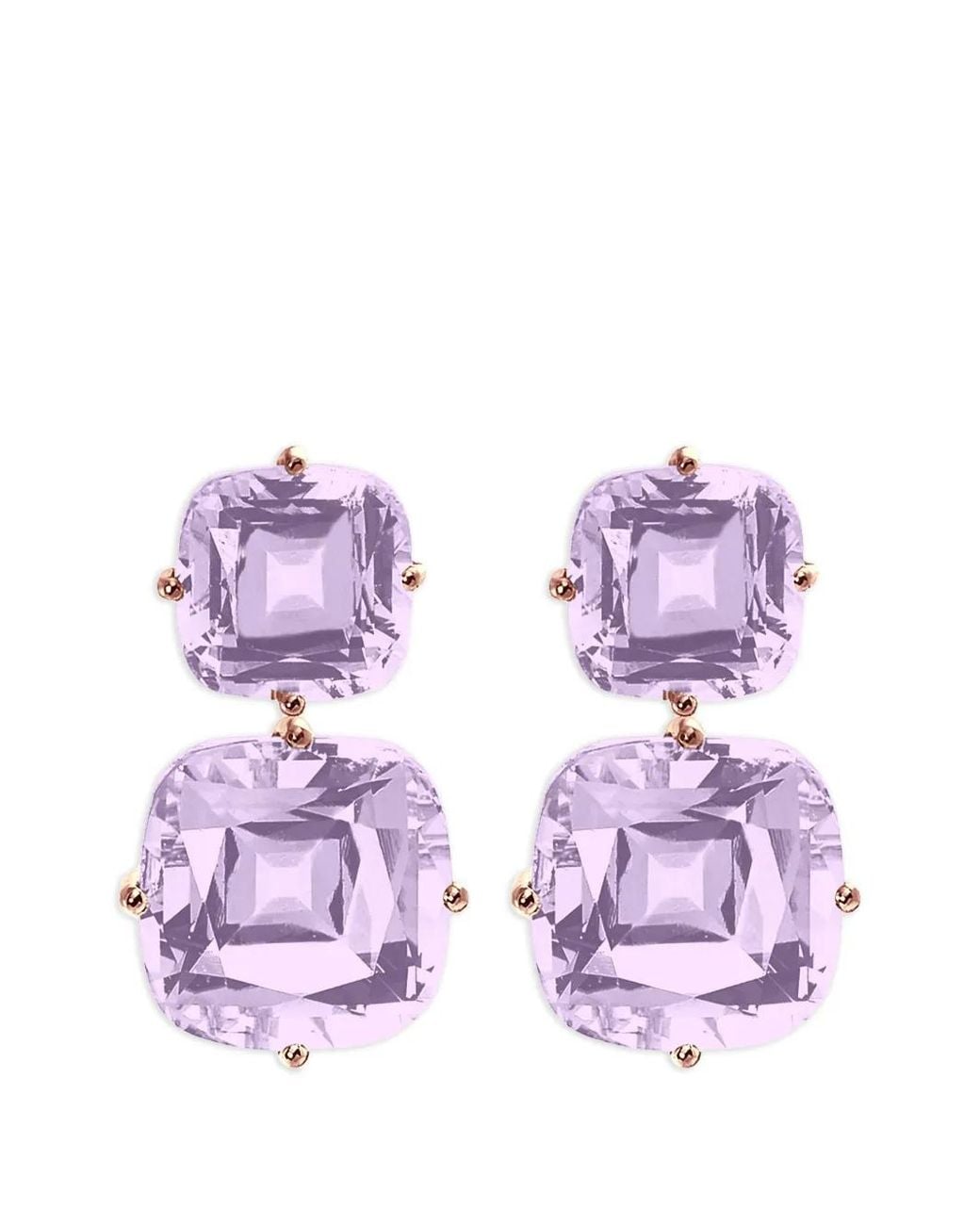 Goshwara Purple Boucles D'Oreilles Gossip Serties D'Améthyste
