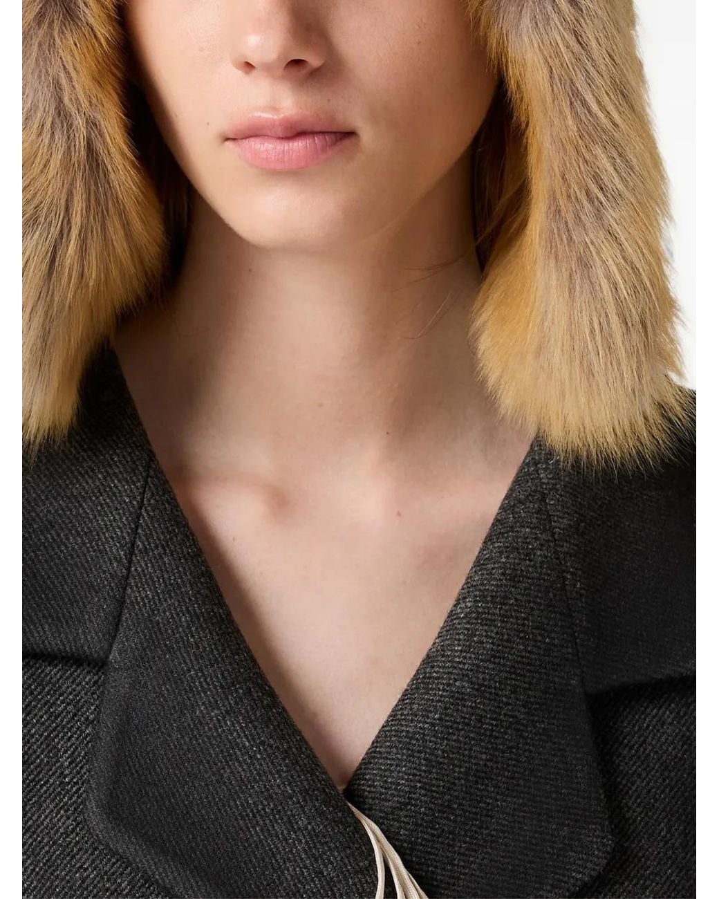 Miu Miu Black Double-Breasted Double Wool Jacket