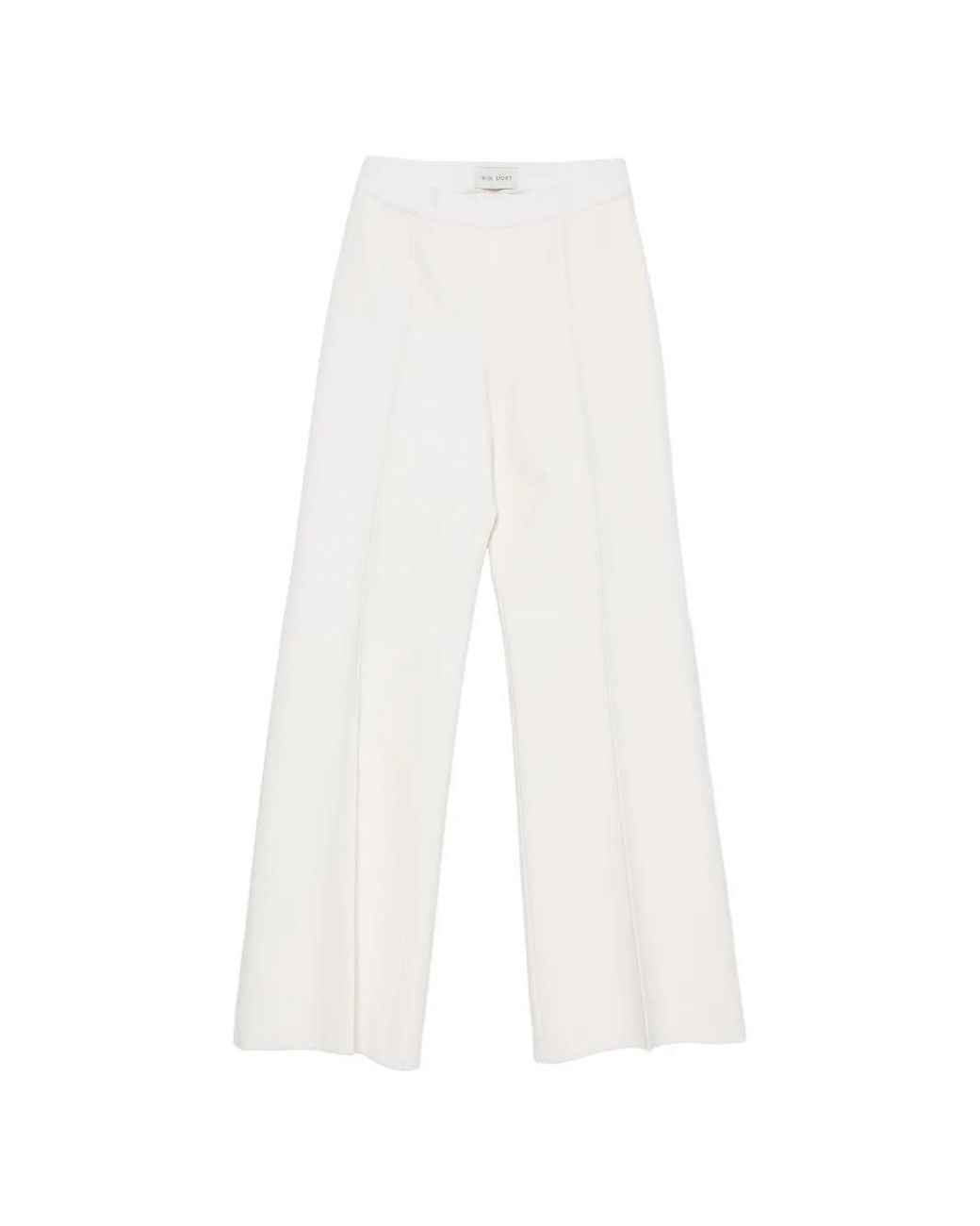High Sport White Willa Tonal-Stripe Trousers