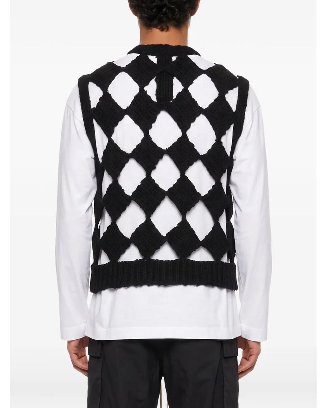Rick Owens Black Sarutanya Cut-Out Vest for men