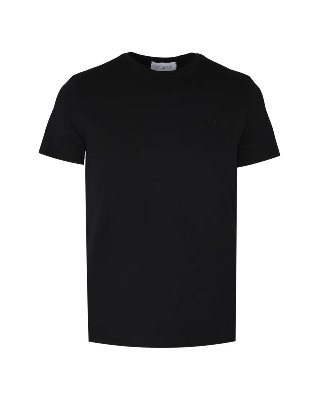 Gaelle Paris Black Logo-Embroidered T-Shirt for men