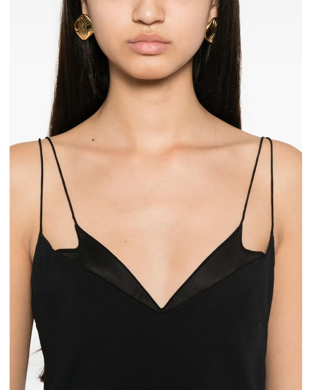 Tom Ford Black Bias-Cut Dress With Double Straps
