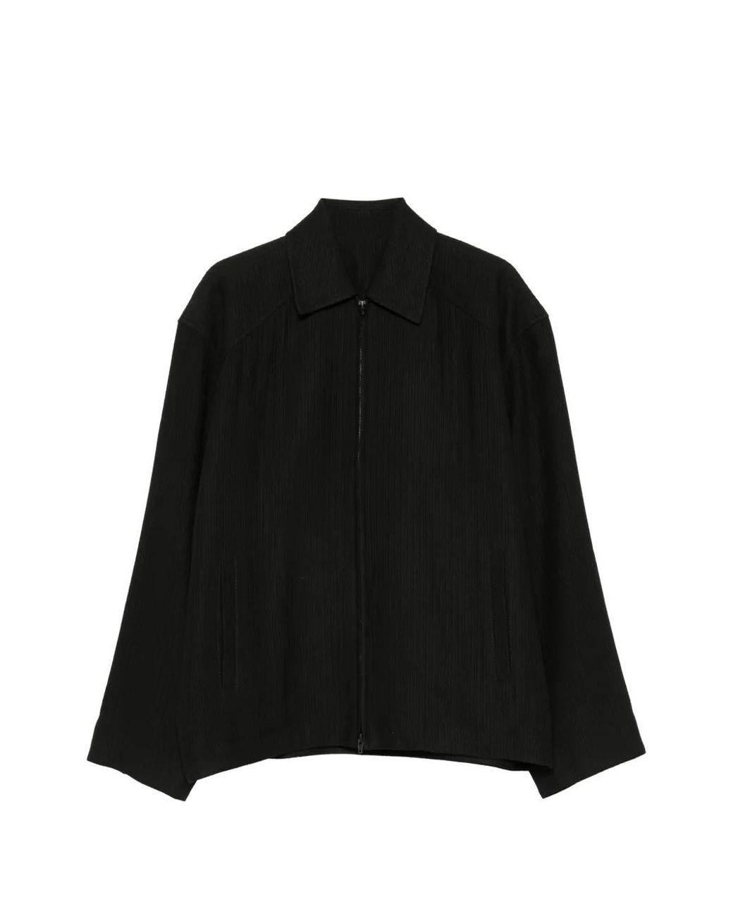 Juun.J Black Zip-Up Long-Sleeve Shirt Jacket for men