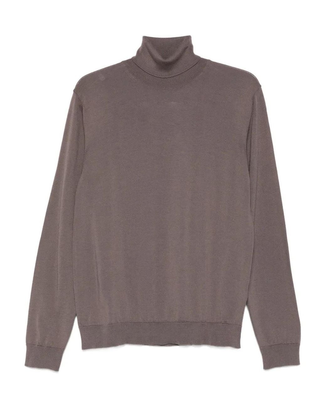 Daniele Fiesoli Brown Roll-Neck T-Shirt for men
