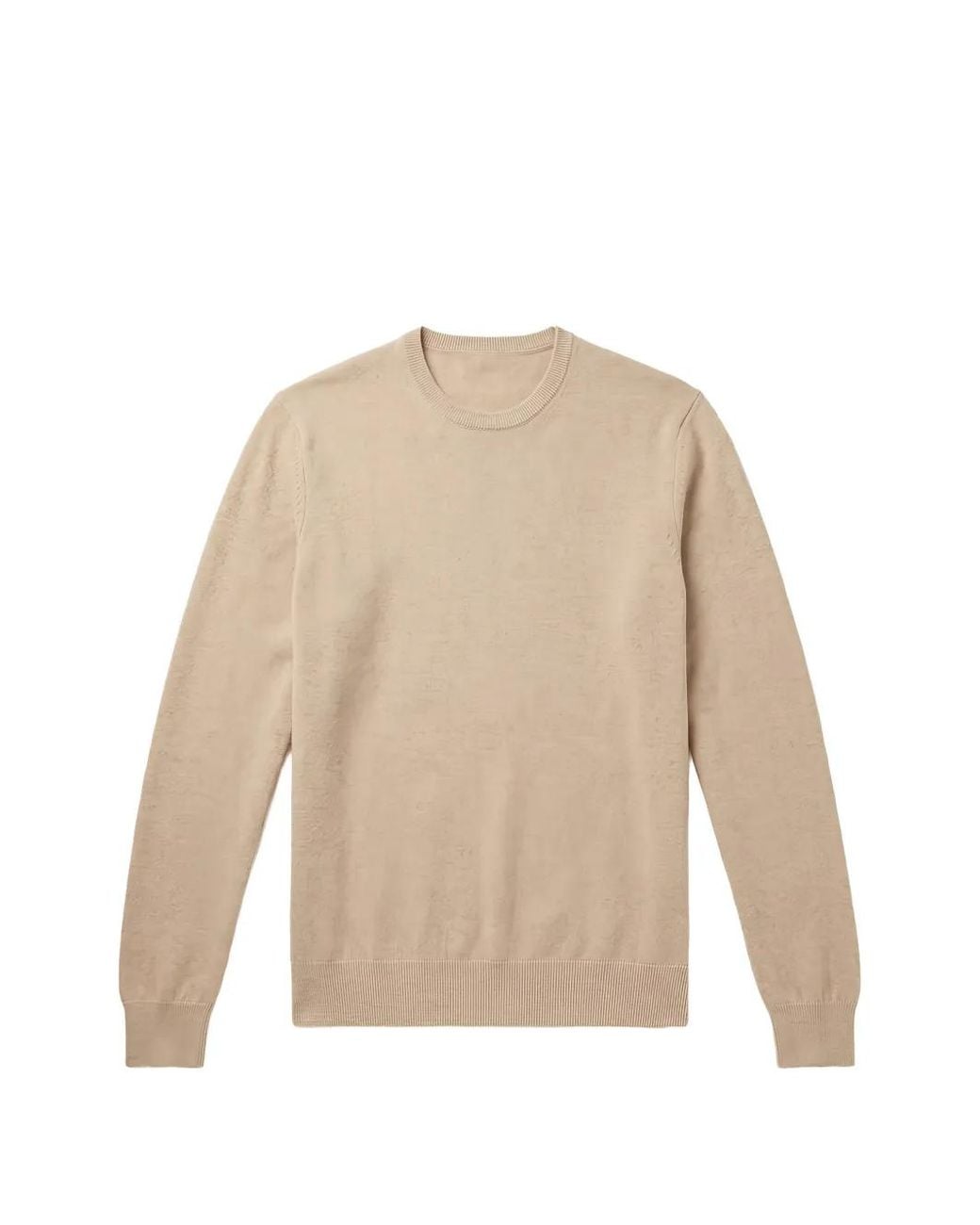 Fedeli Natural Fine-Knit Cashmere Sweater for men
