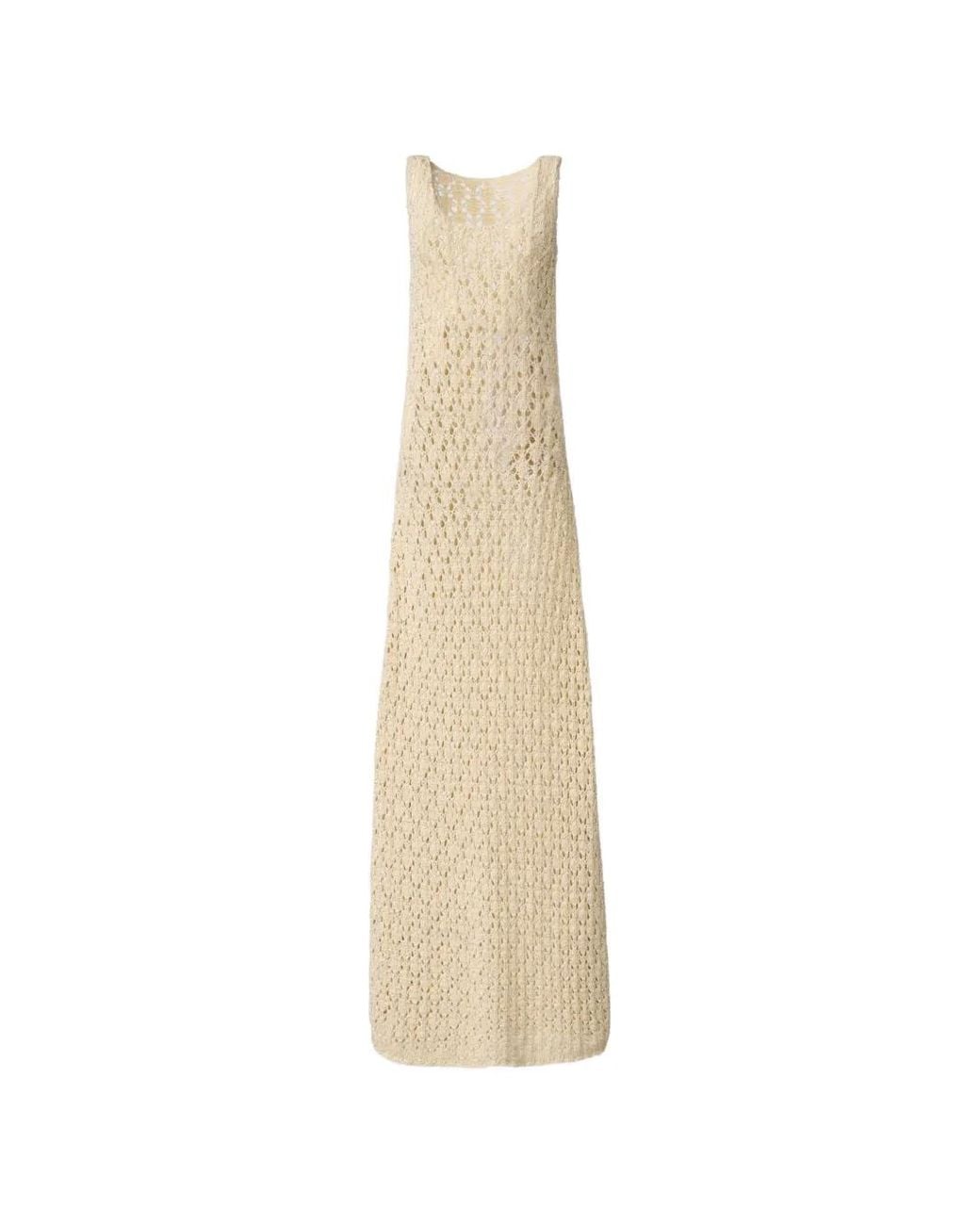 Fabiana Filippi White Knitted Maxi Dress