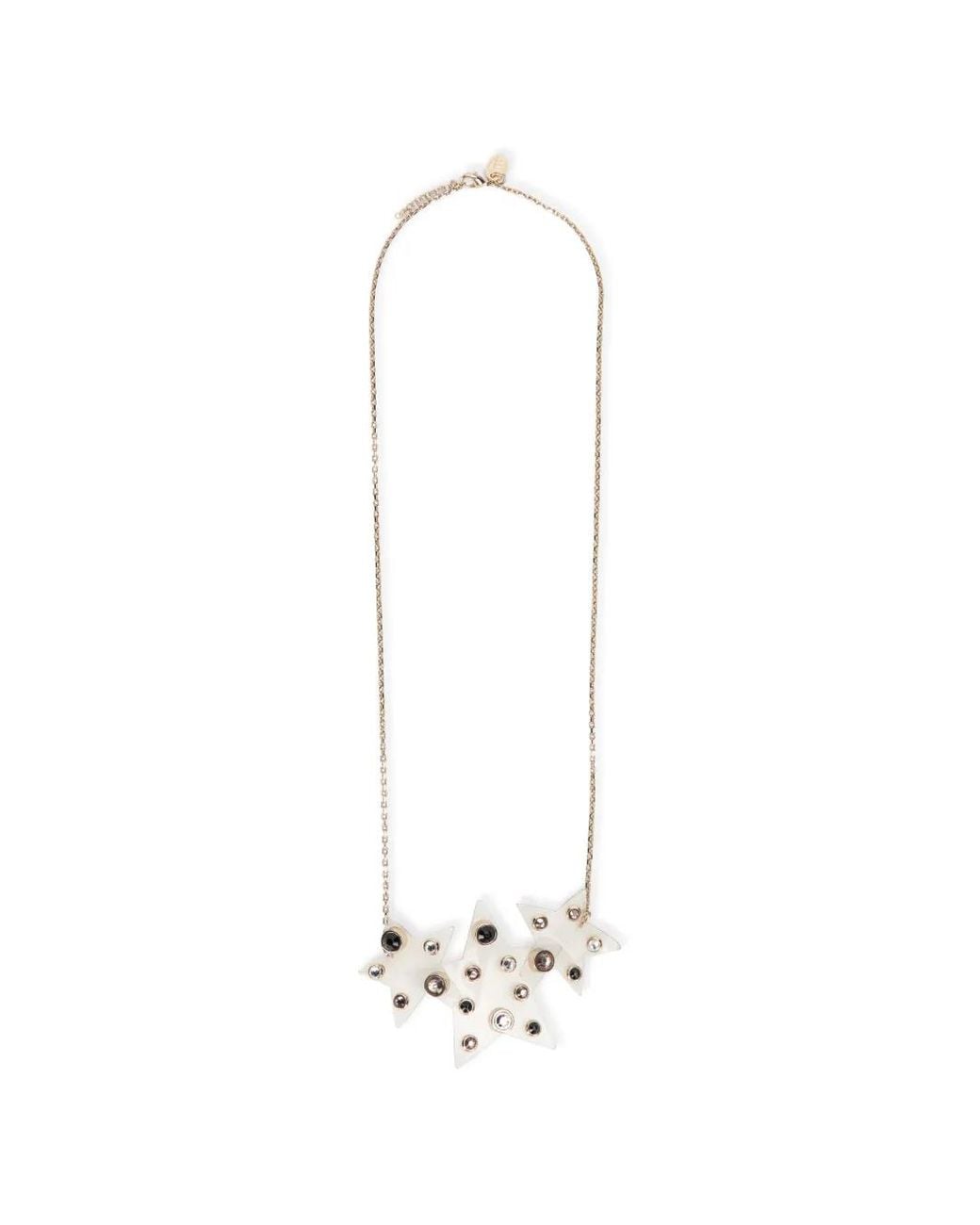 Red(v) White Star Embellished Necklace