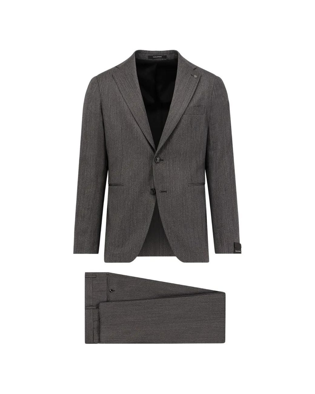 Tagliatore Gray Notched-Lapel Single-Breasted Suit for men