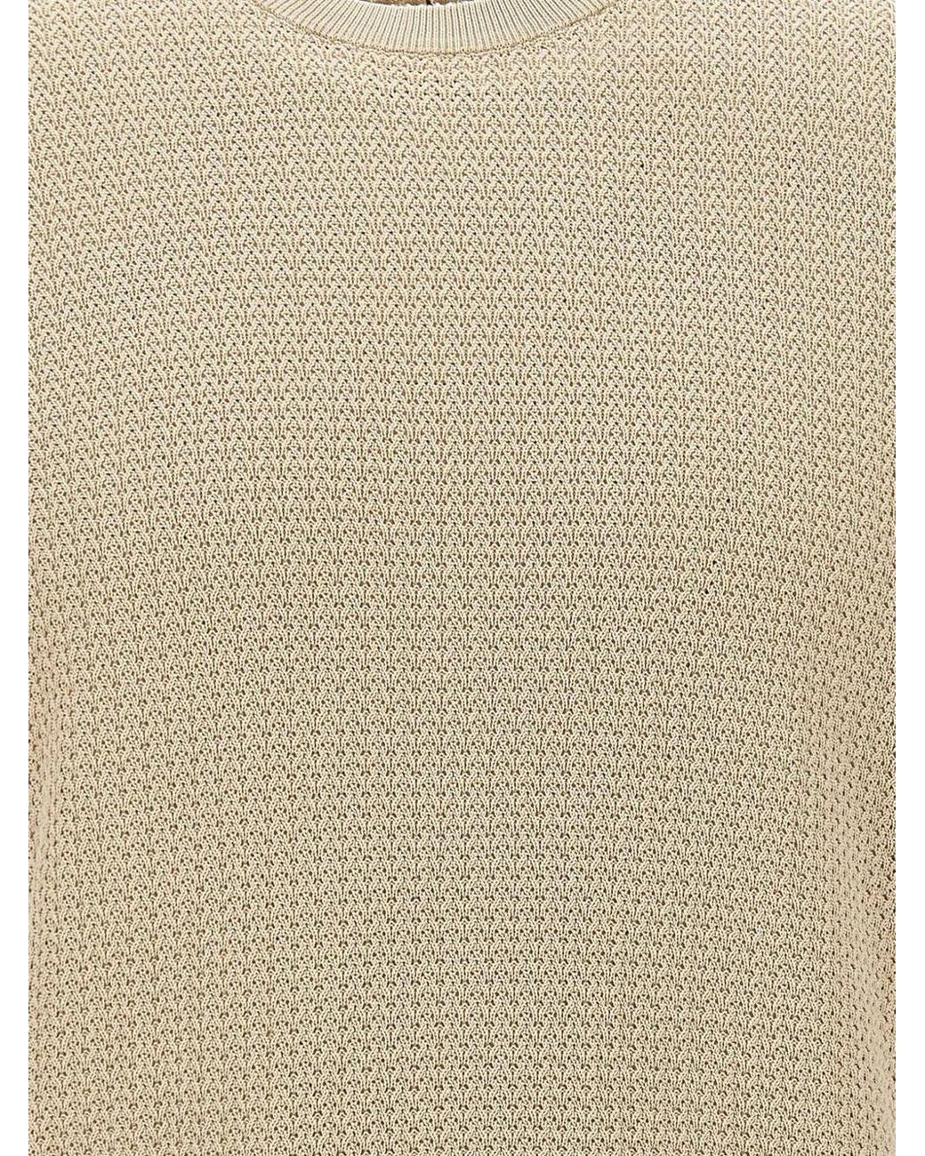 FILIPPO DE LAURENTIIS Natural Interwoven-Pattern Cotton Sweater for men