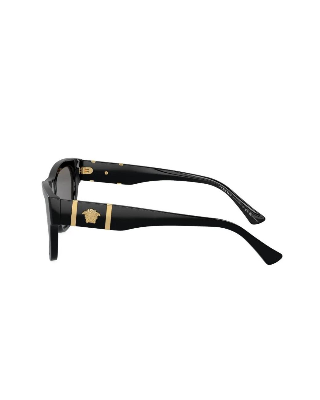 Versace Black Rectangle-Frame Sunglasses for men