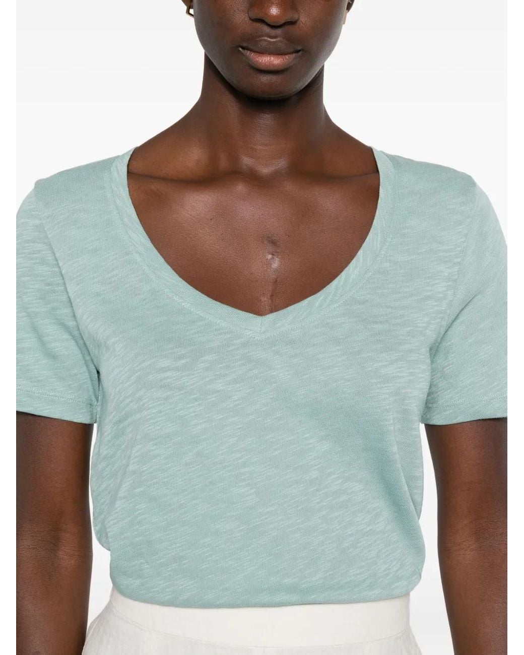 Marc O' Polo Blue Slub-Texture T-Shirt