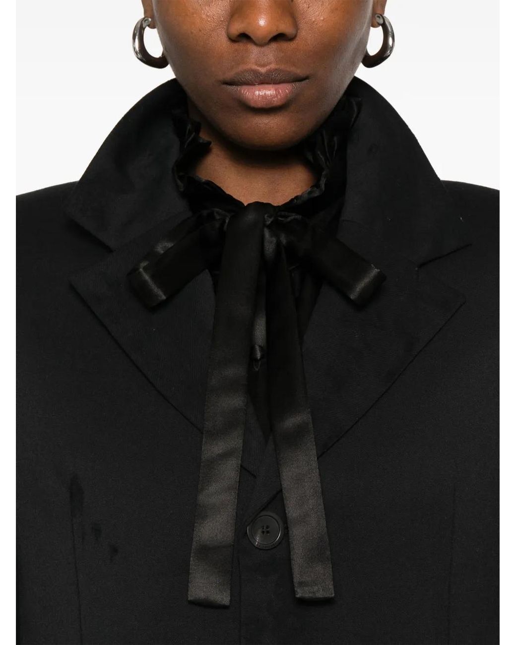 Balenciaga Black Single-Breasted Coat