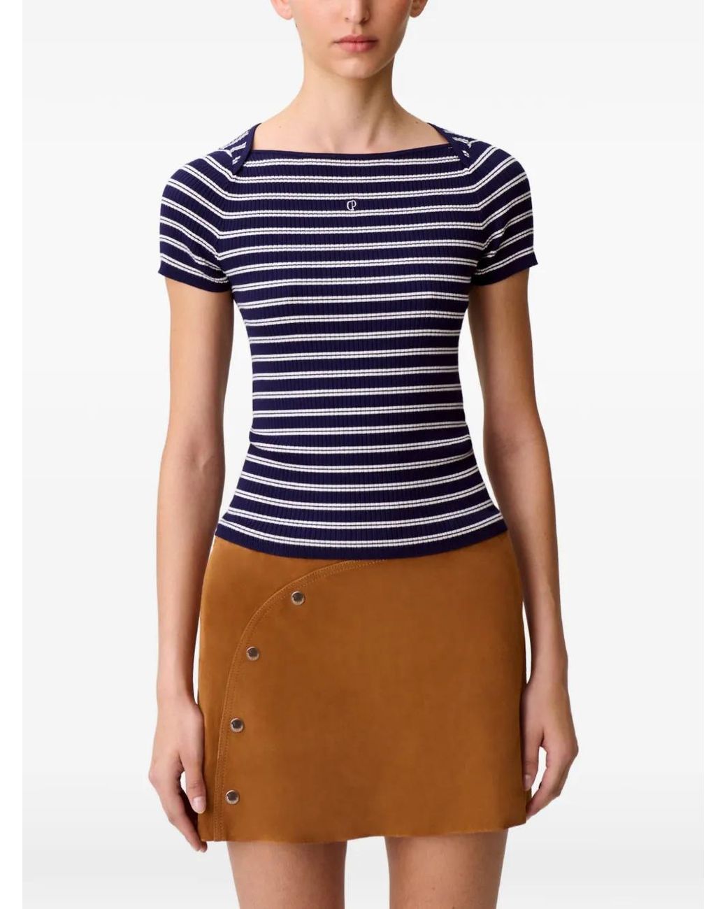 Claudie Pierlot Blue Fine Knit Top