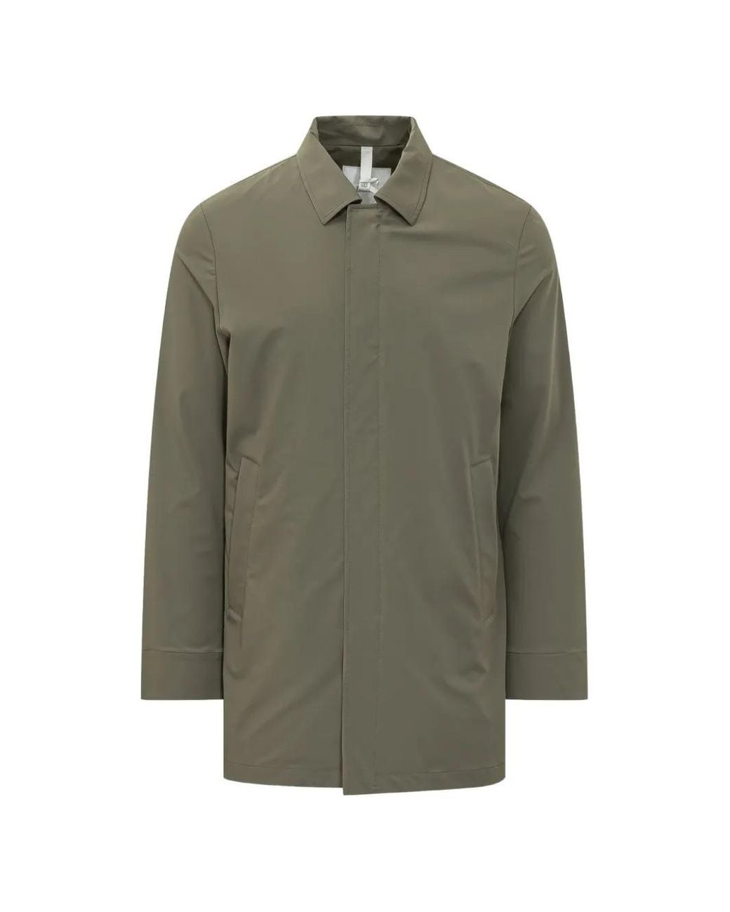 DUNO Green Malbec Concealed-Fastening Spread-Collar Jacket for men