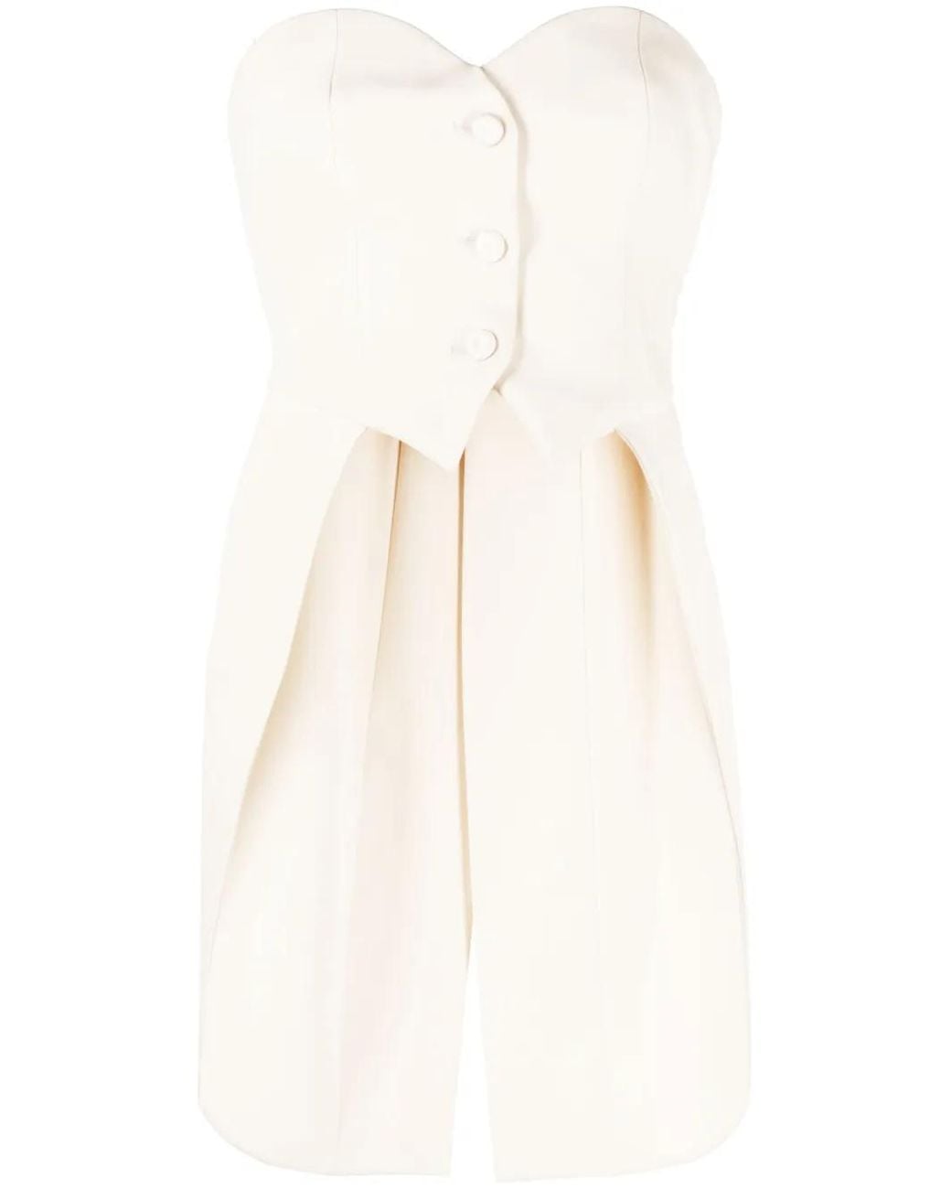 Moschino Natural Asymmetric Virgin-Wool Top