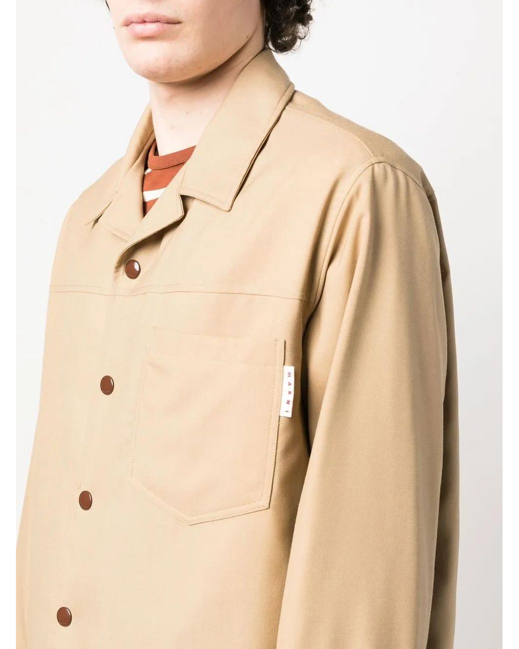 Marni Natural Virgin Wool Shirt Jacket for men