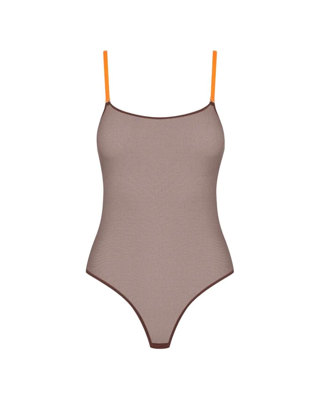 Maison Close Brown Corps À Corps Mesh Bodysuit