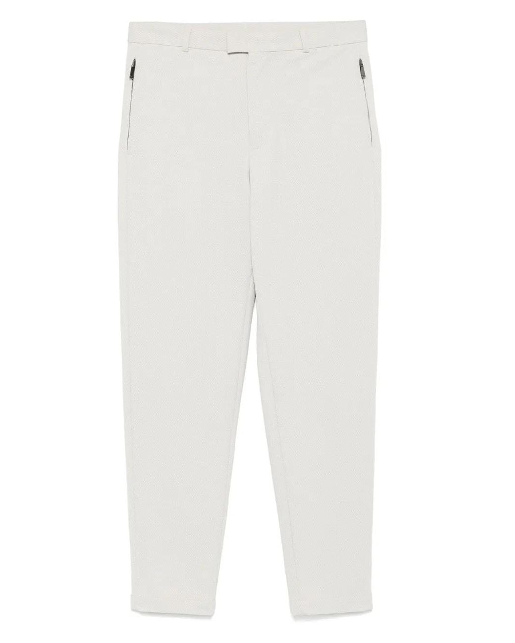 Emporio Armani White Tapered Trousers for men