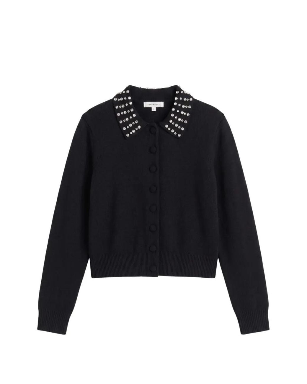 Chinti & Parker Blue Crystal-Embellished Cardigan