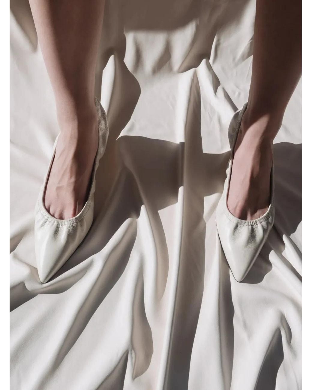 STUDIO AMELIA White Escarpins Rhodes À Taille Élastique